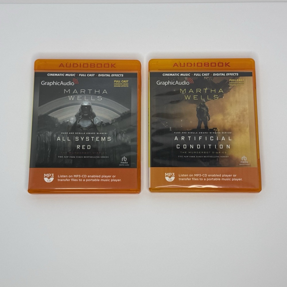 Graphic Audio Martha Wells The Murderbot Diaries Books 1 & 2 Tested Working